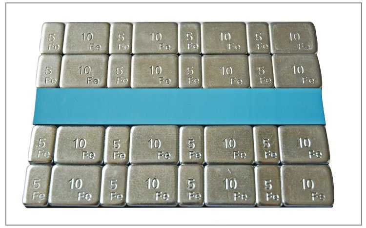 6 Strips Stick-On Wheel Balance Weights - 5g Each, 75g Total | Steel With Strong Tape