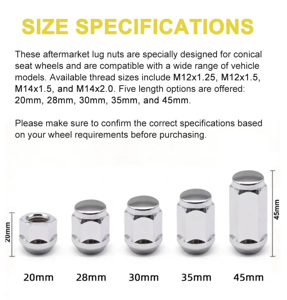 M12x1.5 Silver Lug Nut - Steel Wheel Fastener
