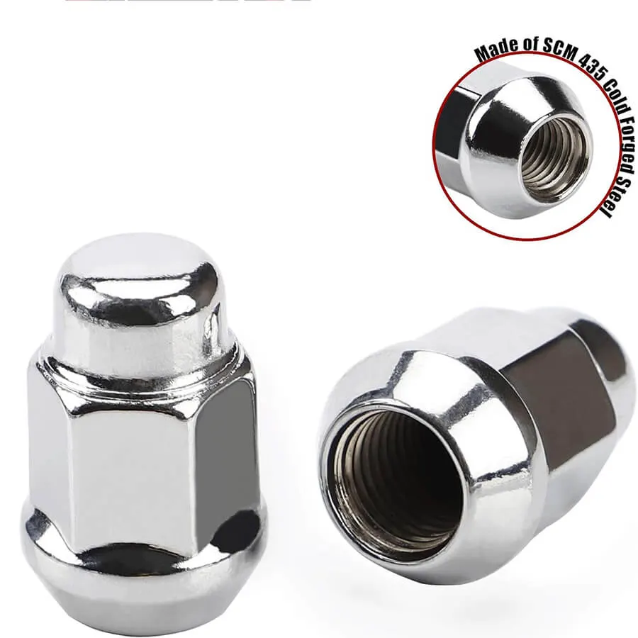 M12x1.5 Silver Lug Nut - Steel Wheel Fastener